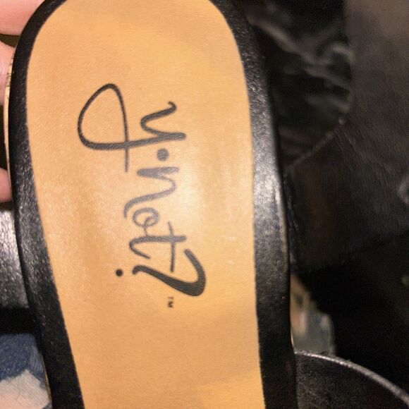 Y Not? Cork Black Stripe Sandals Size 7 - Picture 6 of 6